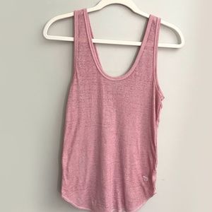 VS Pink Sheer V-Back Tank Top